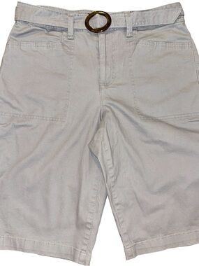 Gloria Vanderbilt Light Gray Men's Flat-Front Shorts